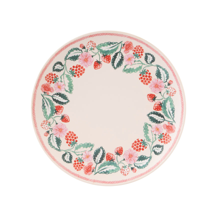 Cath Kidston Raspberry Melamine Picnic Dinner Plates (Set Of 4)