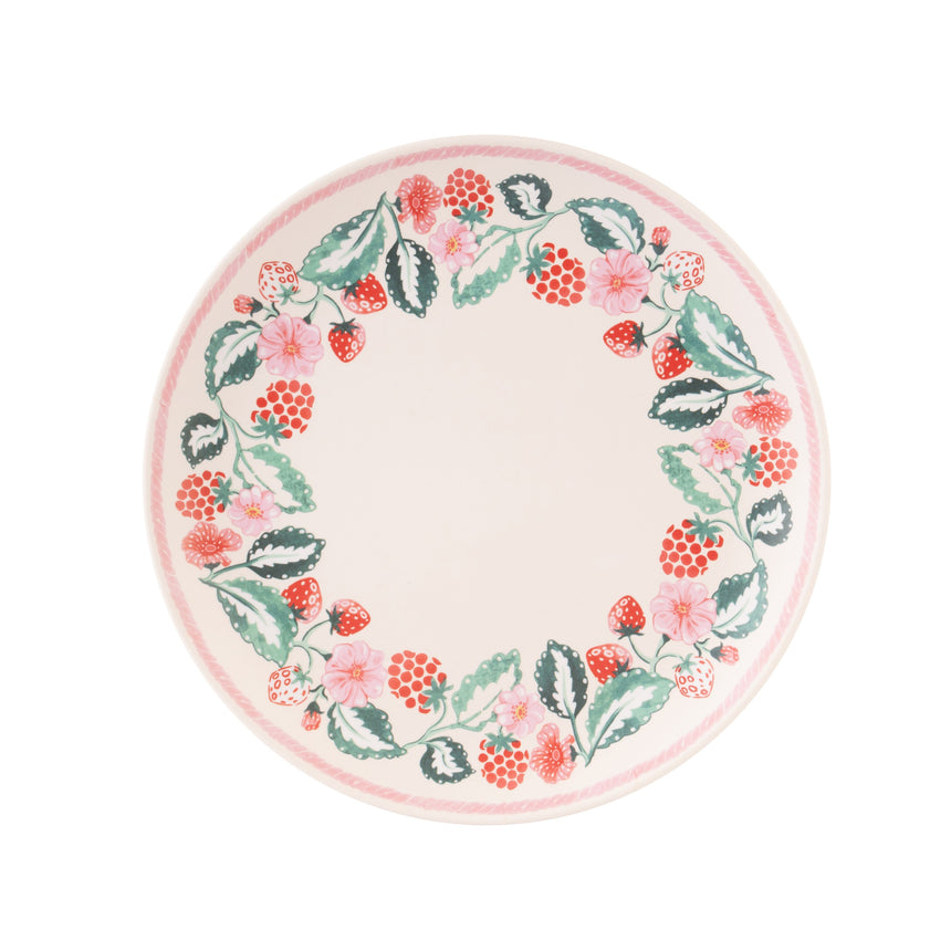 Cath Kidston Raspberry Melamine Picnic Dinner Plates (Set Of 4)
