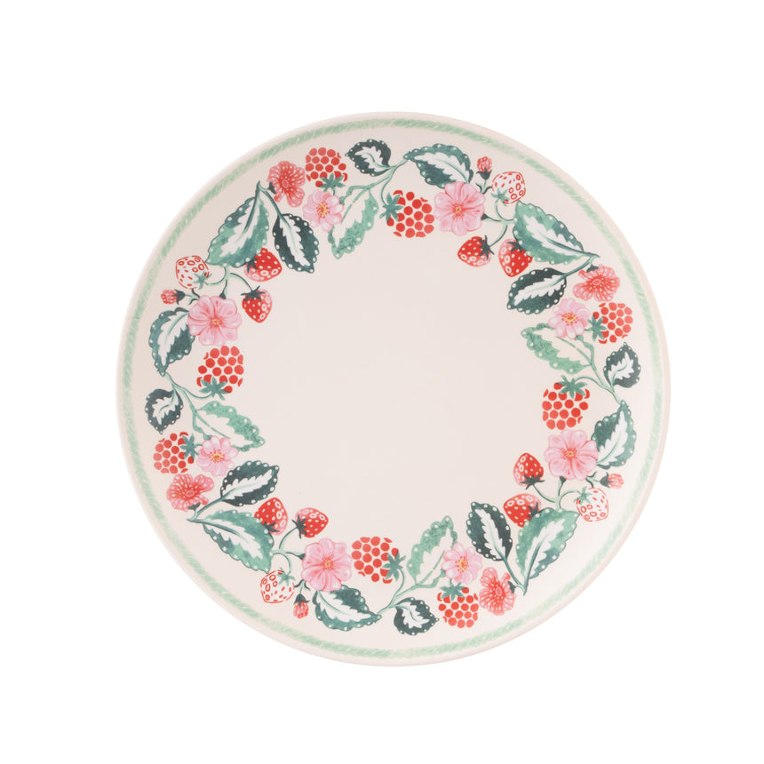 Cath Kidston Raspberry Melamine Picnic Dinner Plates (Set Of 4)