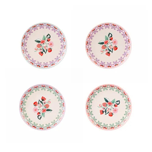 Cath Kidston Raspberry Melamine Picnic Side Plates (Set Of 4)