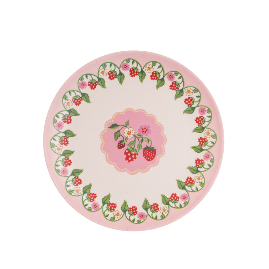 Cath Kidson Strawberry Melamine Picnic Side Plates ( Set Of 4)