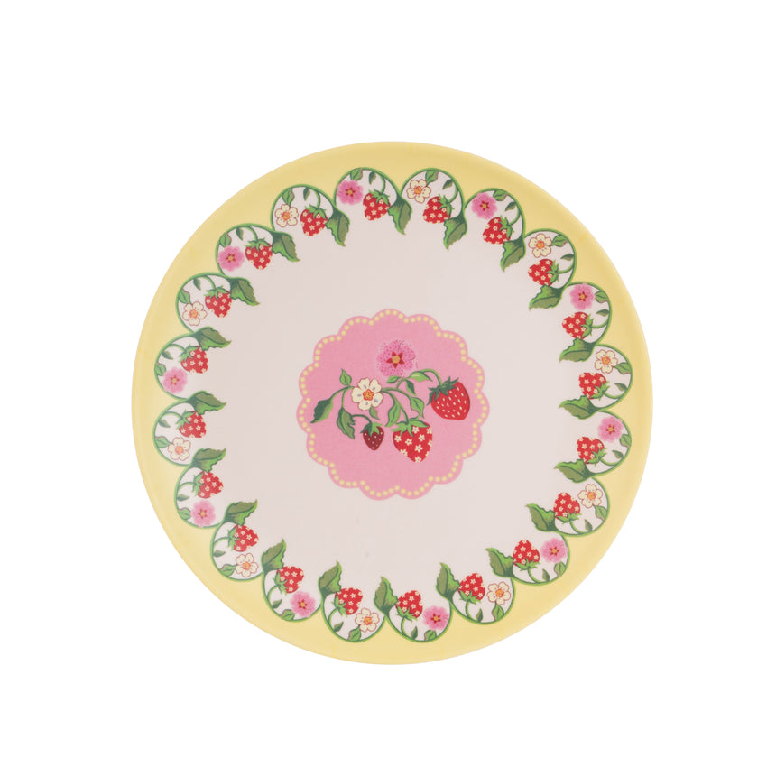 Cath Kidson Strawberry Melamine Picnic Side Plates ( Set Of 4)