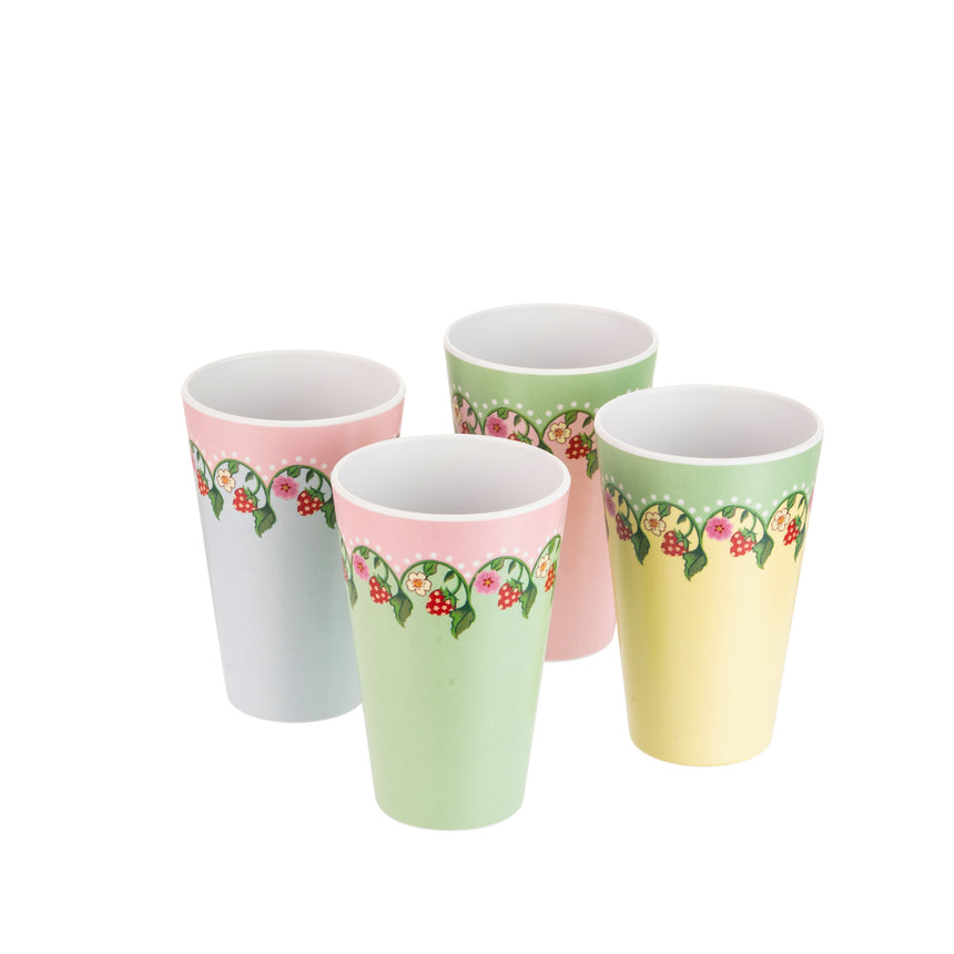 Cath Kidson Strawberry Melamine Tumblers (Set Of 4)