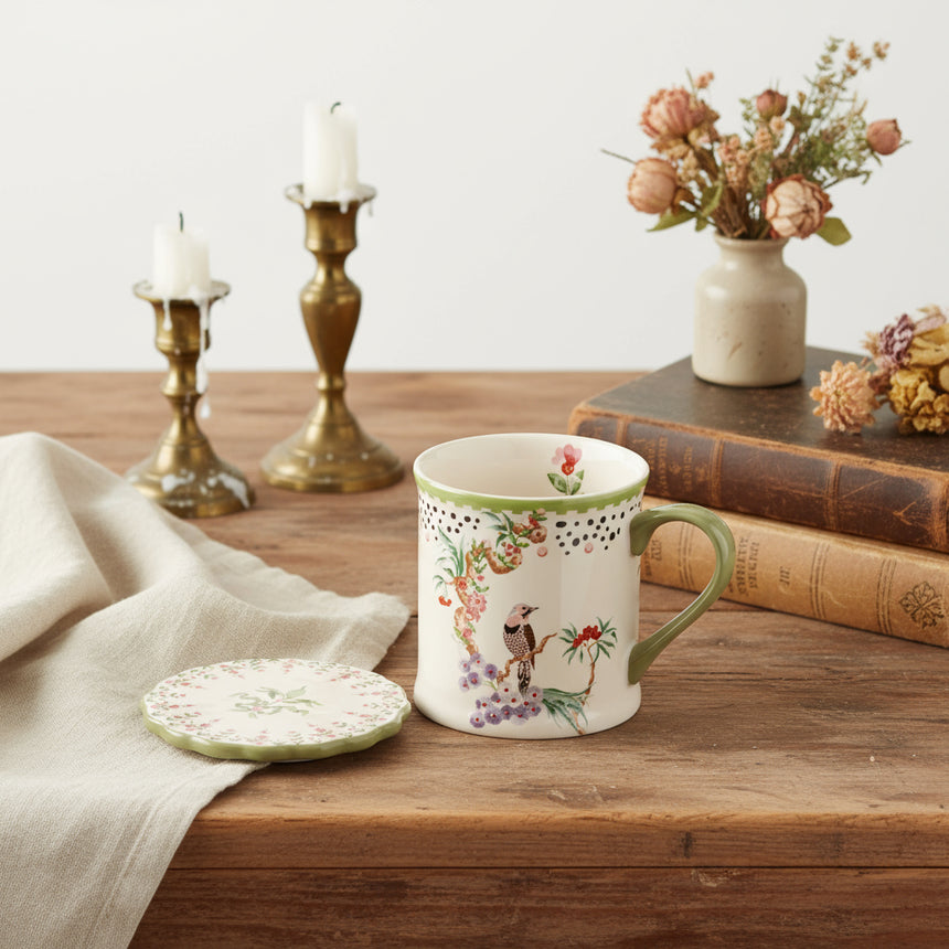 Cath Kidston Spring Birds Mug & Coaster Set