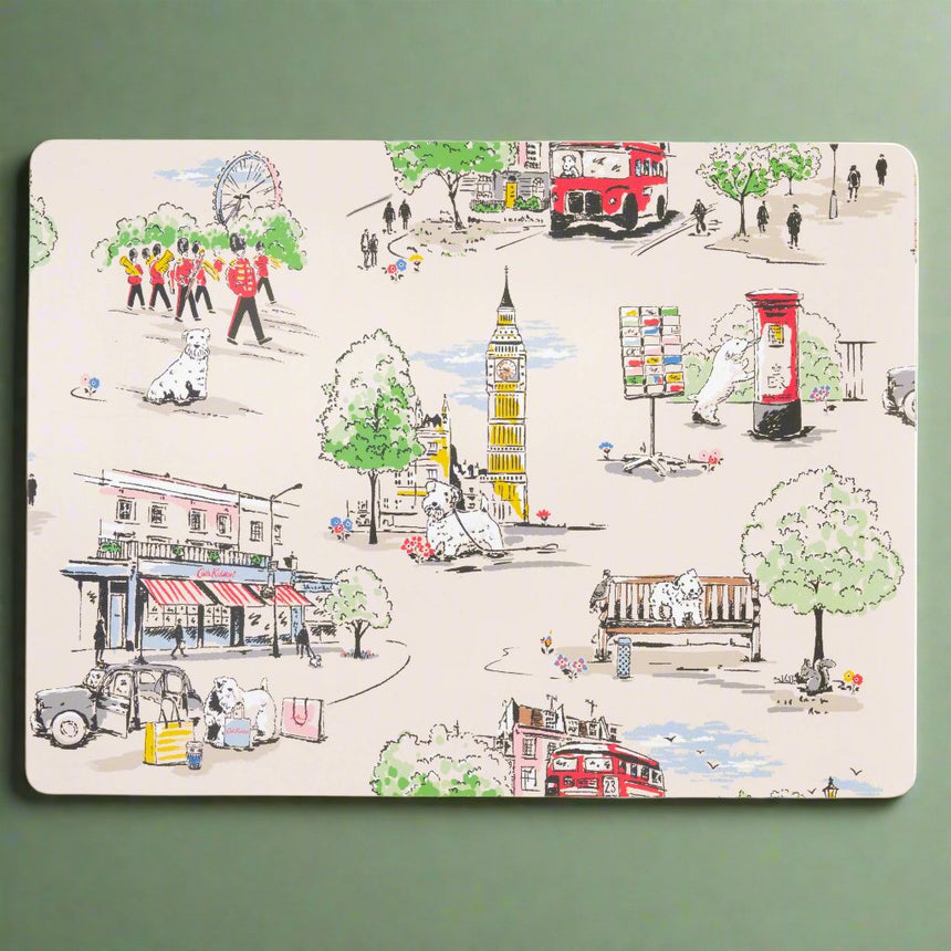 Cath Kidston Billie Goes To Town Rectangular Placemats (Set Of 4)