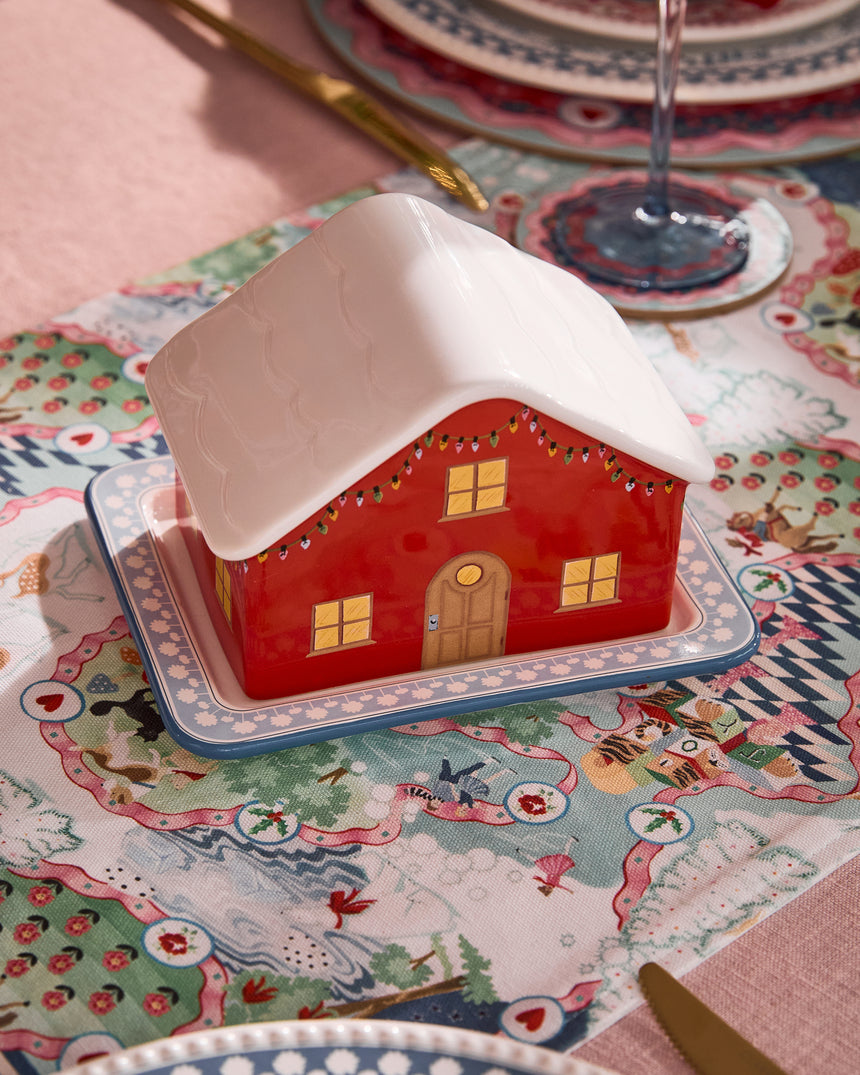 Cath Kidston Magical Winter Cottage Butter Dish