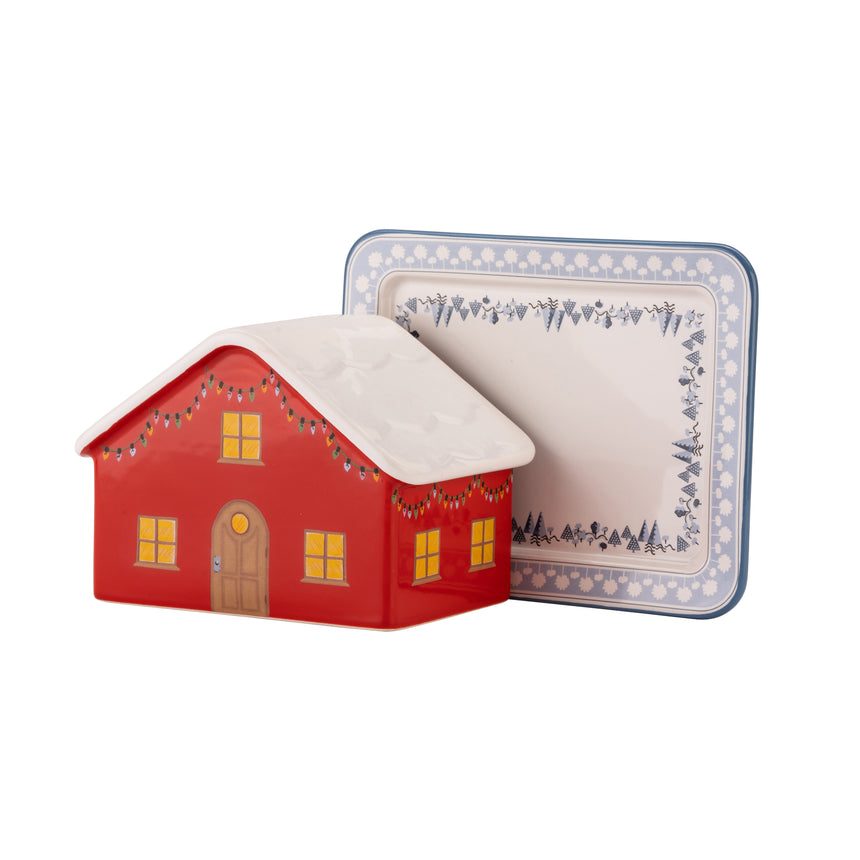 Cath Kidston Magical Winter Cottage Butter Dish