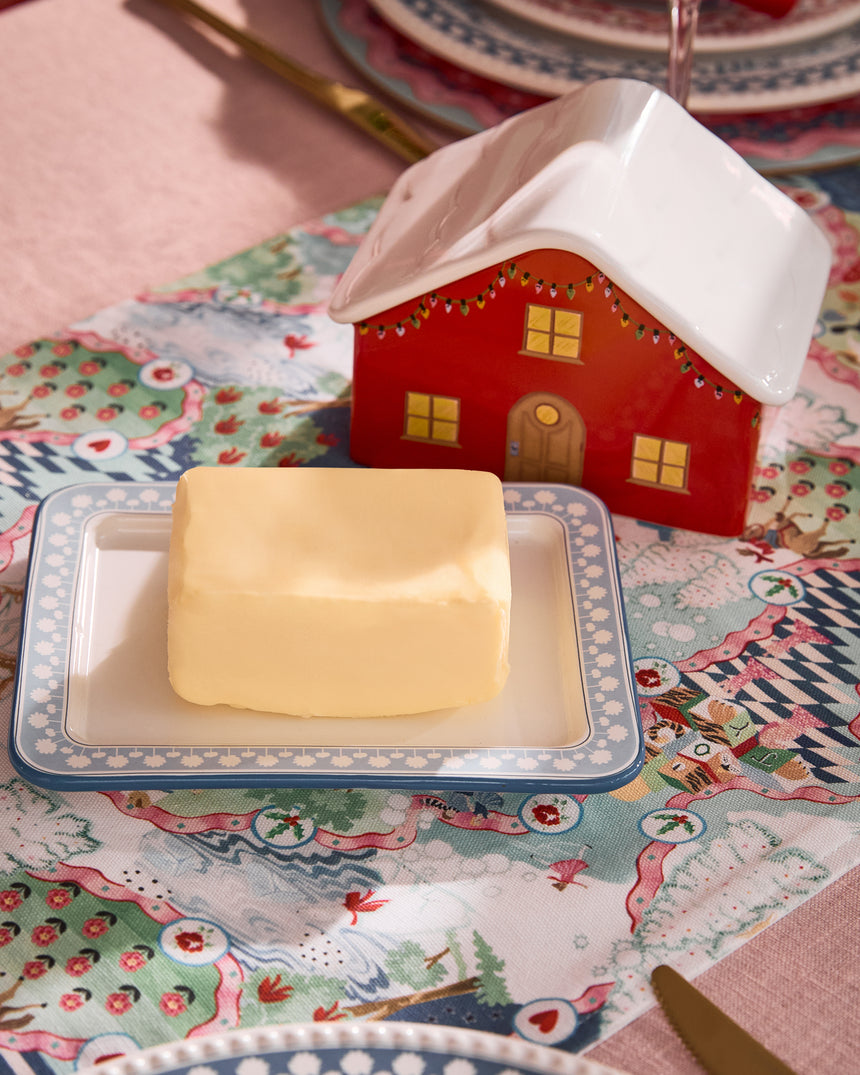 Cath Kidston Magical Winter Cottage Butter Dish