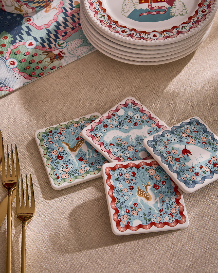 Cath Kidson Magical Animals Ceramic Coasters ( Set Of 4)
