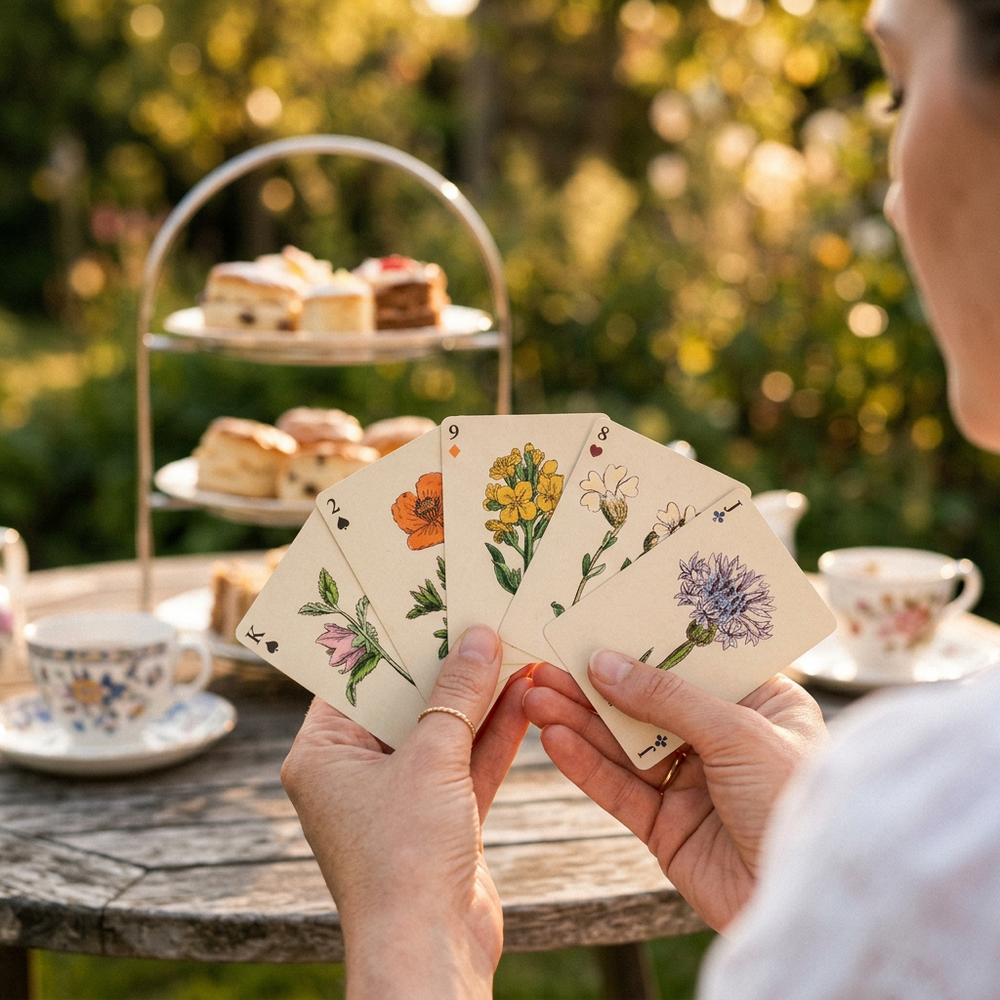 Roomytown Single Playing Card Deck, Wildflowers