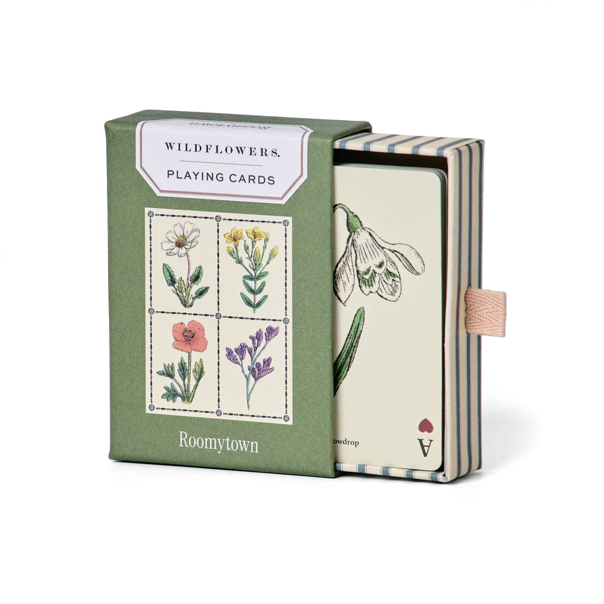 Roomytown Single Playing Card Deck, Wildflowers