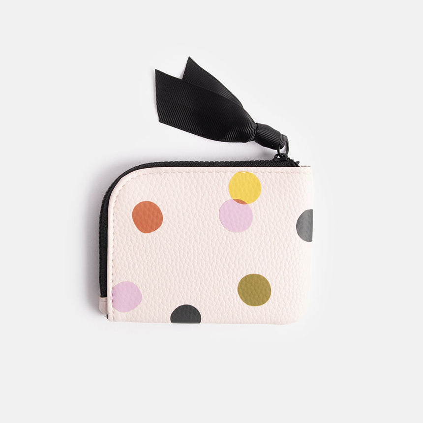 Caroline Gardner Pink Polka Dots Corner Purse