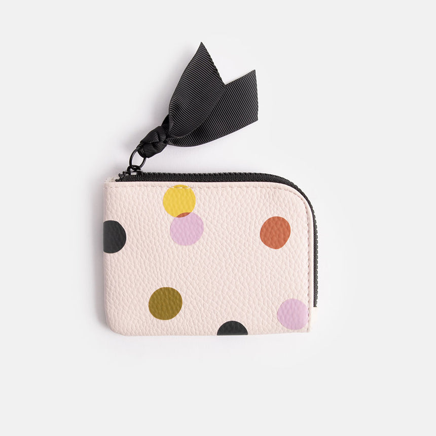 Caroline Gardner Pink Polka Dots Corner Purse