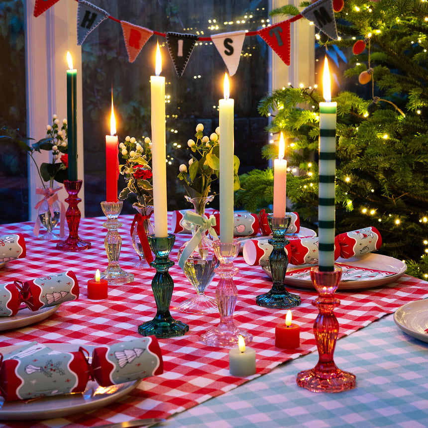 Talking Tables Bon Appetit Gingham Cotton Tablecloth, Red