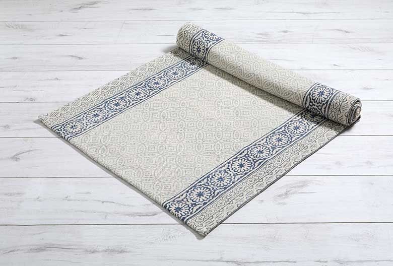 Walton & Co Cortile Cotton Rug, Sky