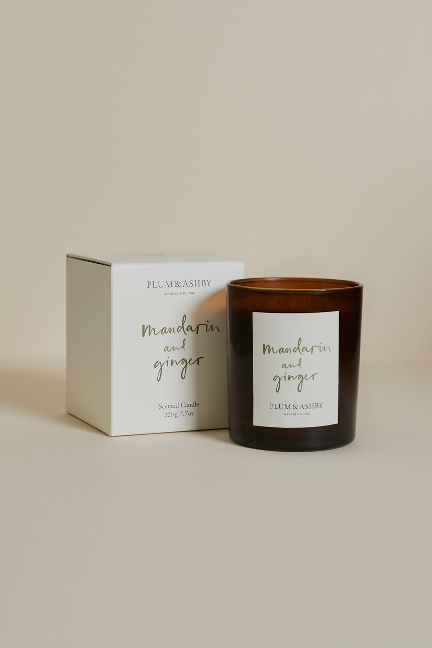 Plum & Ashby Large Scented Candle, Mandarin & Ginger