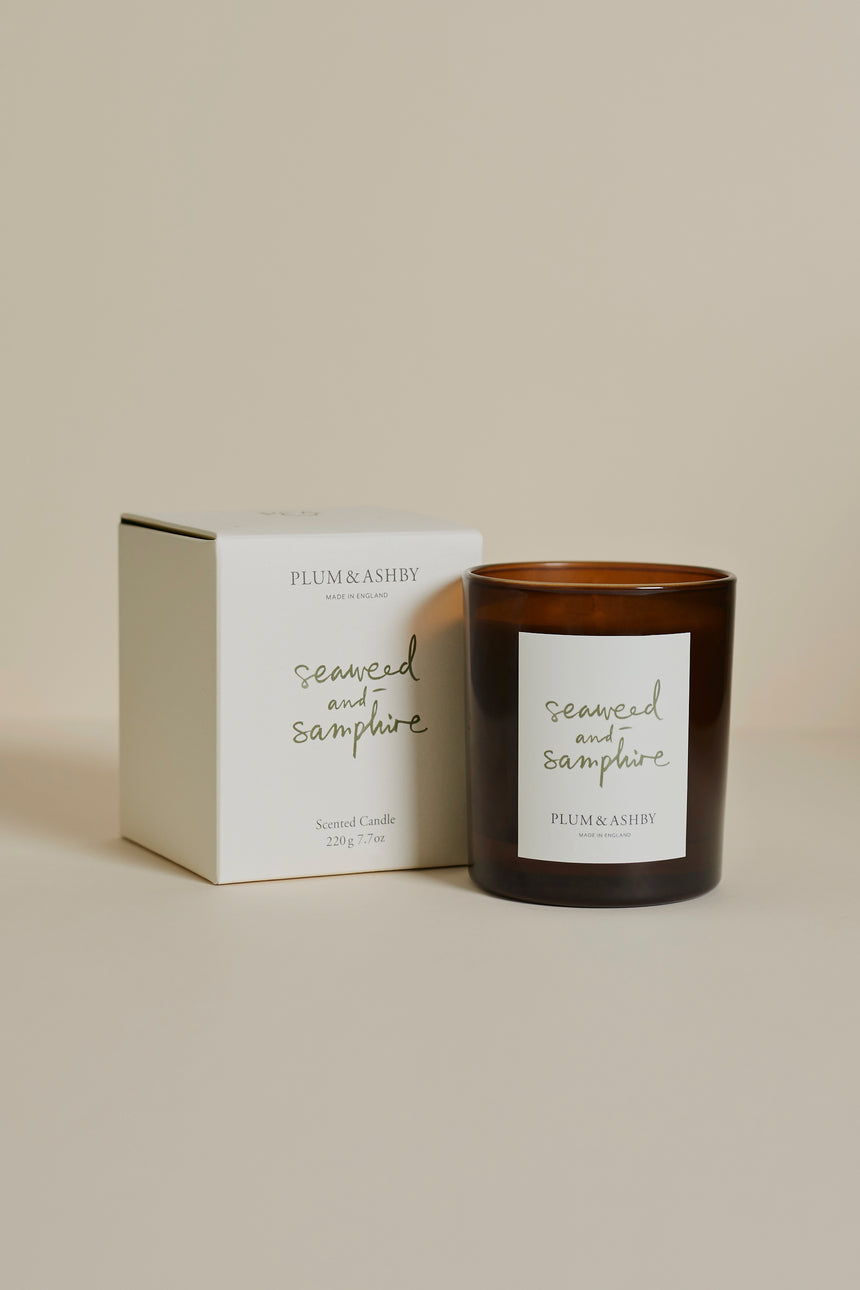 Plum & Ashby Large Scented Candle, Seaweed & Samphire