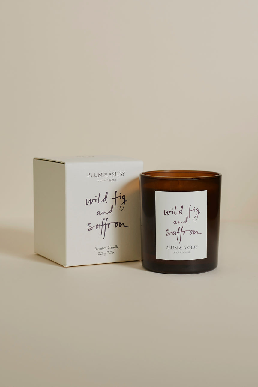 Plum & Ashby Large Scented Candle, Wild Fig & Saffron