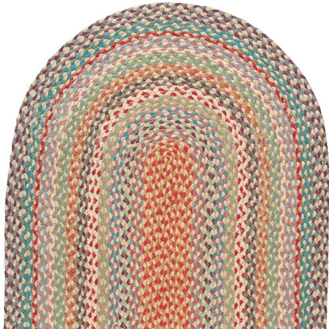 The Braided Rug Company Oval Jute Rug, Carnival