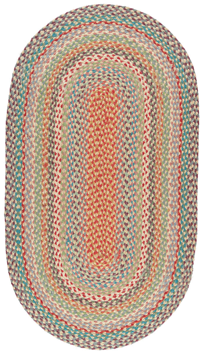 The Braided Rug Company Oval Jute Rug, Carnival