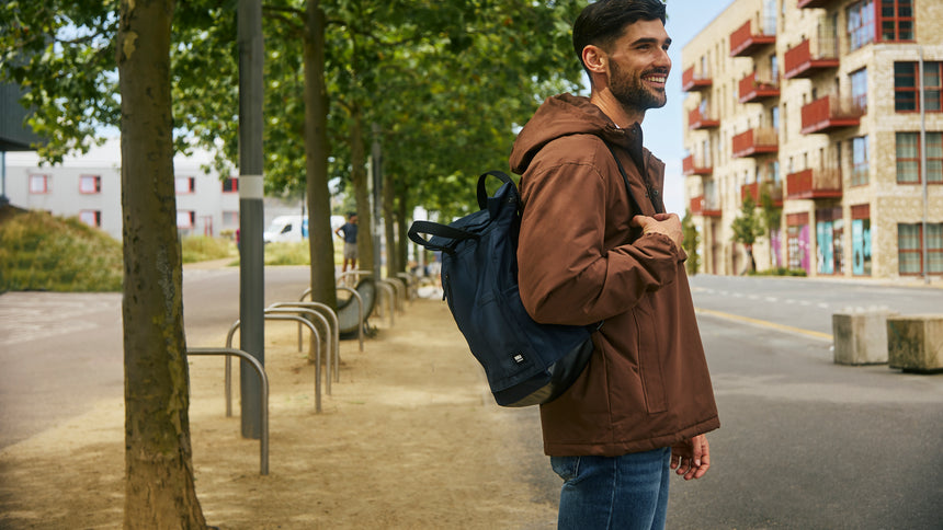 Roka London Black Label, Camden P Rucksack, Midnight  (Sustainable Nylon)