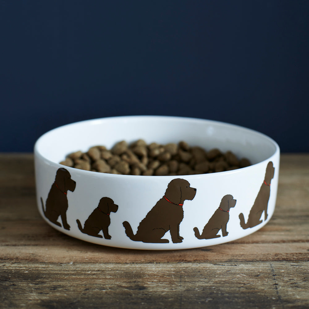 Sweet William Ceramic Dog Bowl, Cockapoo ( Chocolate)