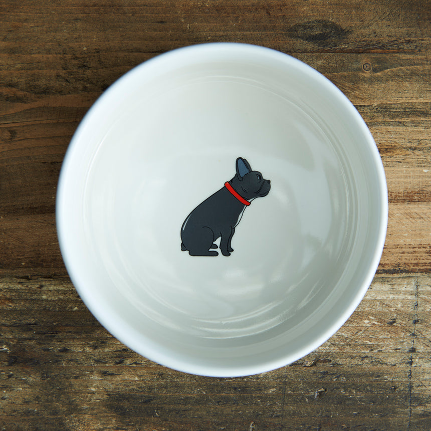 Sweet William Ceramic Dog Bowl,French Bulldog