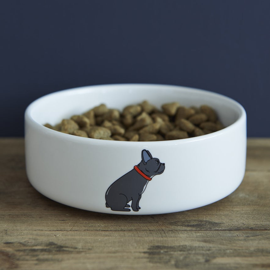 Sweet William Ceramic Dog Bowl,French Bulldog