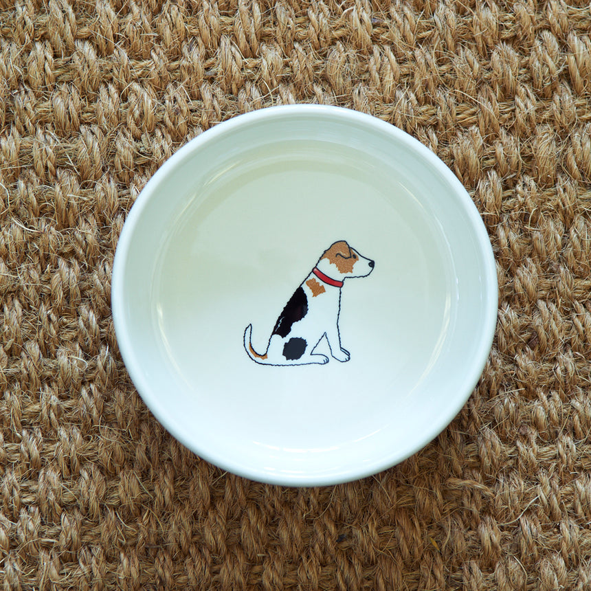 Sweet William Ceramic Dog Bowl, Jack Russell