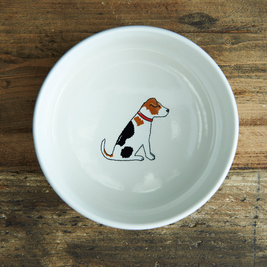 Sweet William Ceramic Dog Bowl, Jack Russell