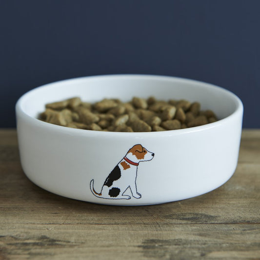 Sweet William Ceramic Dog Bowl, Jack Russell