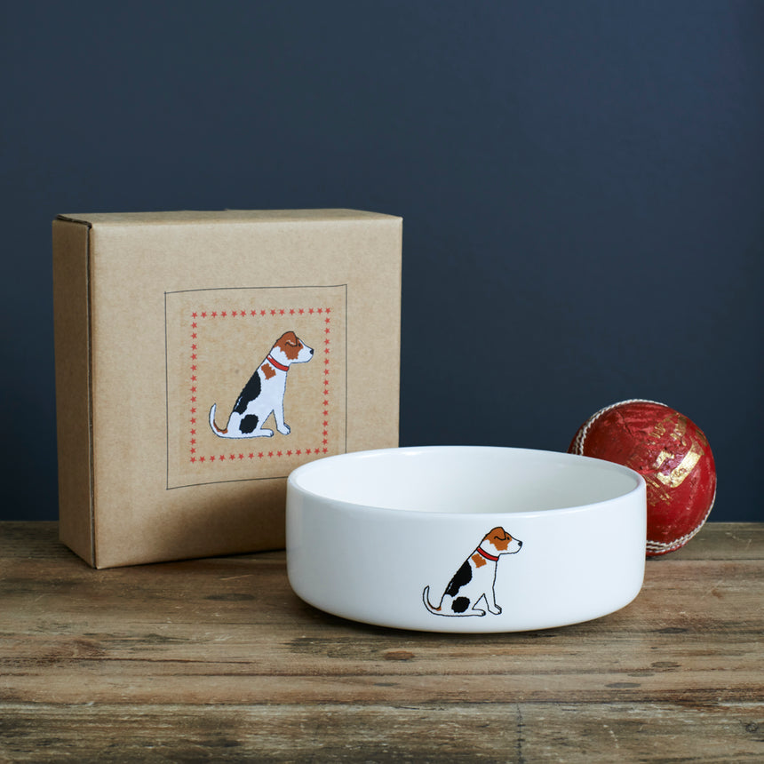 Sweet William Ceramic Dog Bowl, Jack Russell