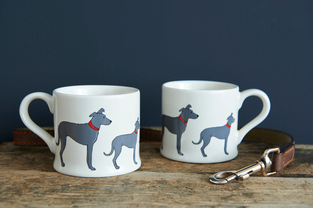 Sweet William Ceramic Mug Lurcher CHALK INTERIORS LONDON