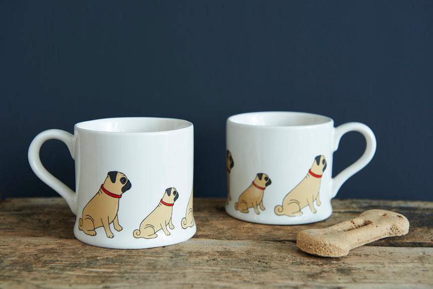 Sweet William Ceramic Mug, Pug