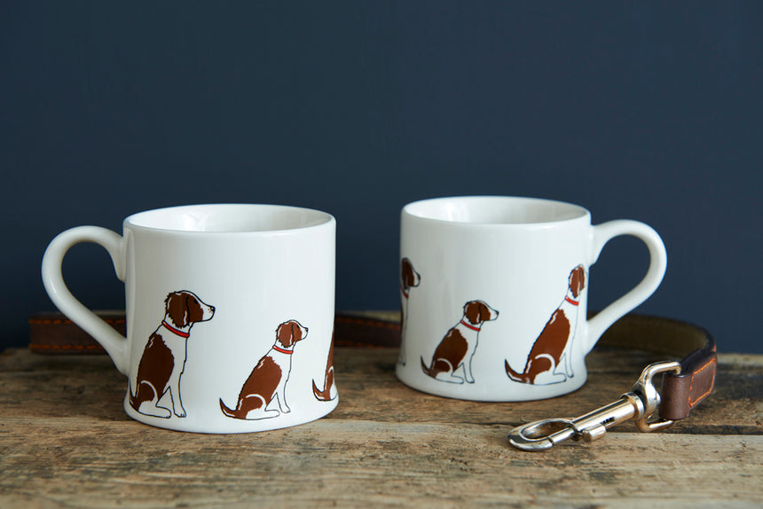 Sweet William Ceramic Mug, Springer Spaniel Liver & White