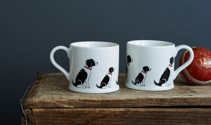 Sweet William Ceramic Mug, Springer Spaniel ( Black )