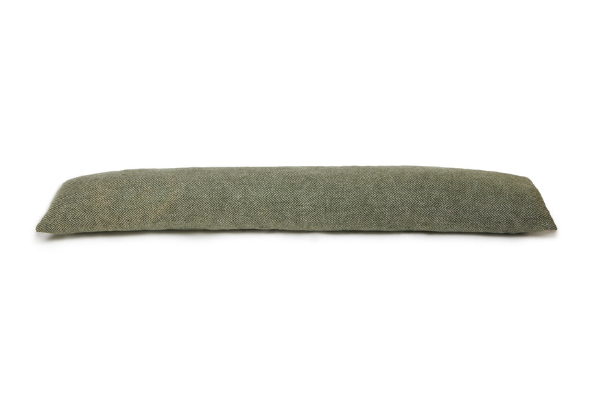 Tweedmill Herringbone Tweed Draught Excluder, Olive