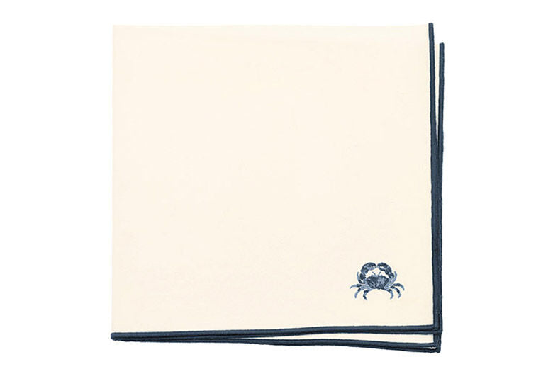 Walton & Co Embroidered Napkin Crab (Set of 2)