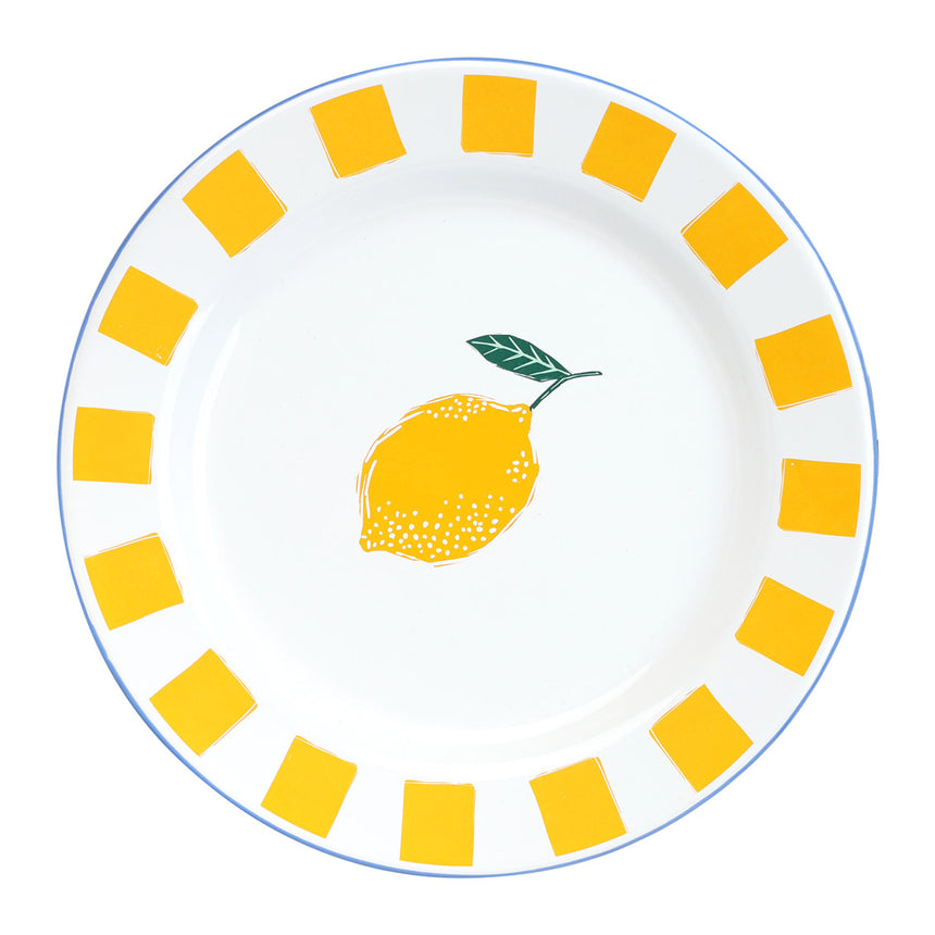 Talking Tables Bon Appetit Lemon Enamel Side Plate, (20CM)