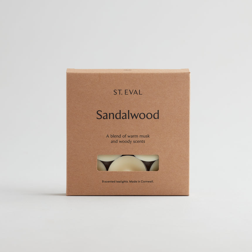 St Eval Sandalwood Scented Tealights, (Set Of 9)