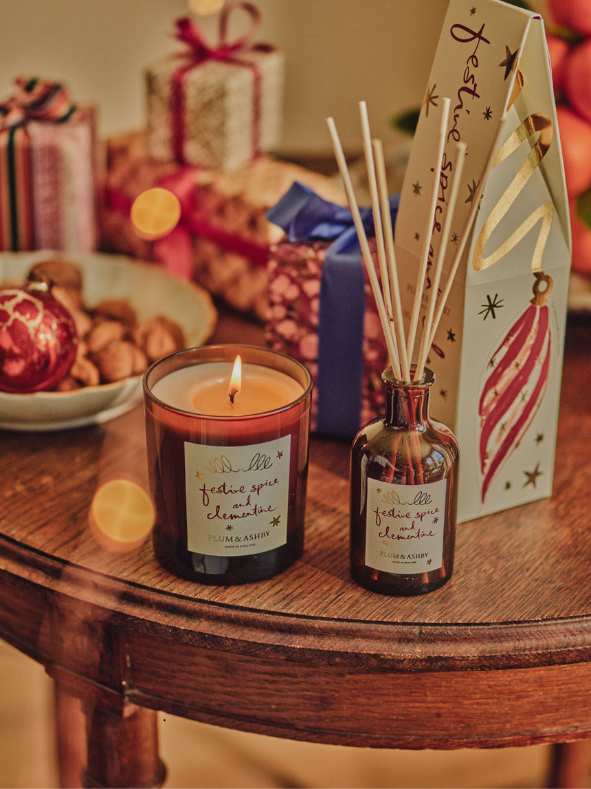 Plum & Ashby Festive Spice & Clementine Scented Votive