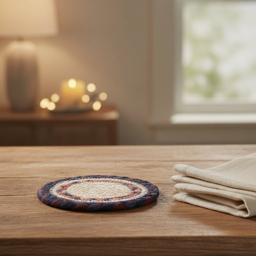 The Braided Rug Company Jute Coasters, Fairisle  (Set Of 6)