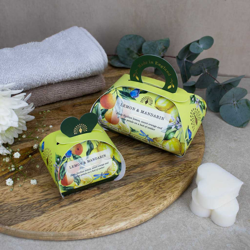 The English Soap Company Signature,Lemon & Mandarin Mini Heart Soaps