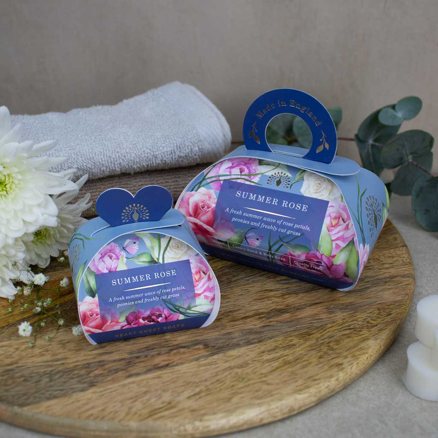 The English Soap Company Signature,Summer Rose Mini Heart Soaps