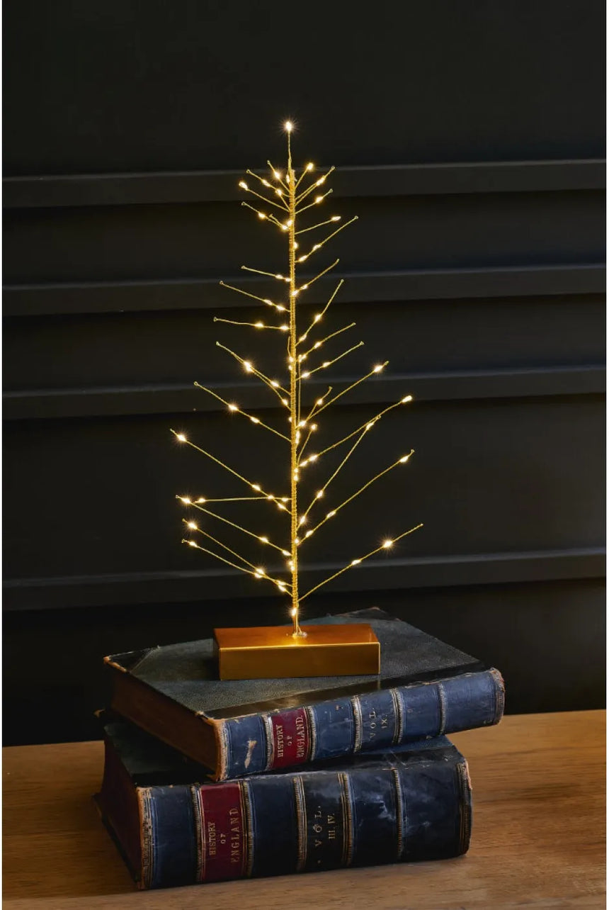 Festive Tree LED Table  Light, Gold