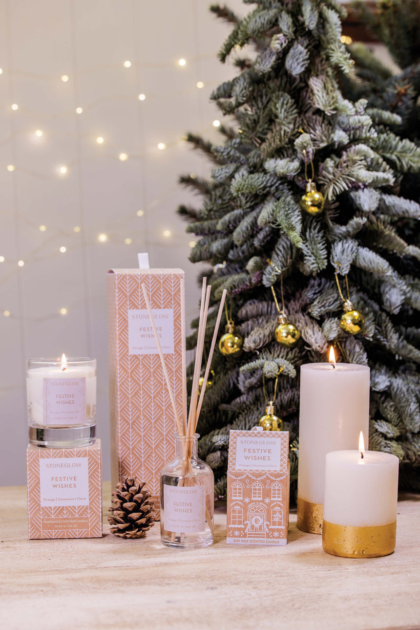 Stoneglow Festive Wishes Reed Diffuser, Orange & Cinnamon