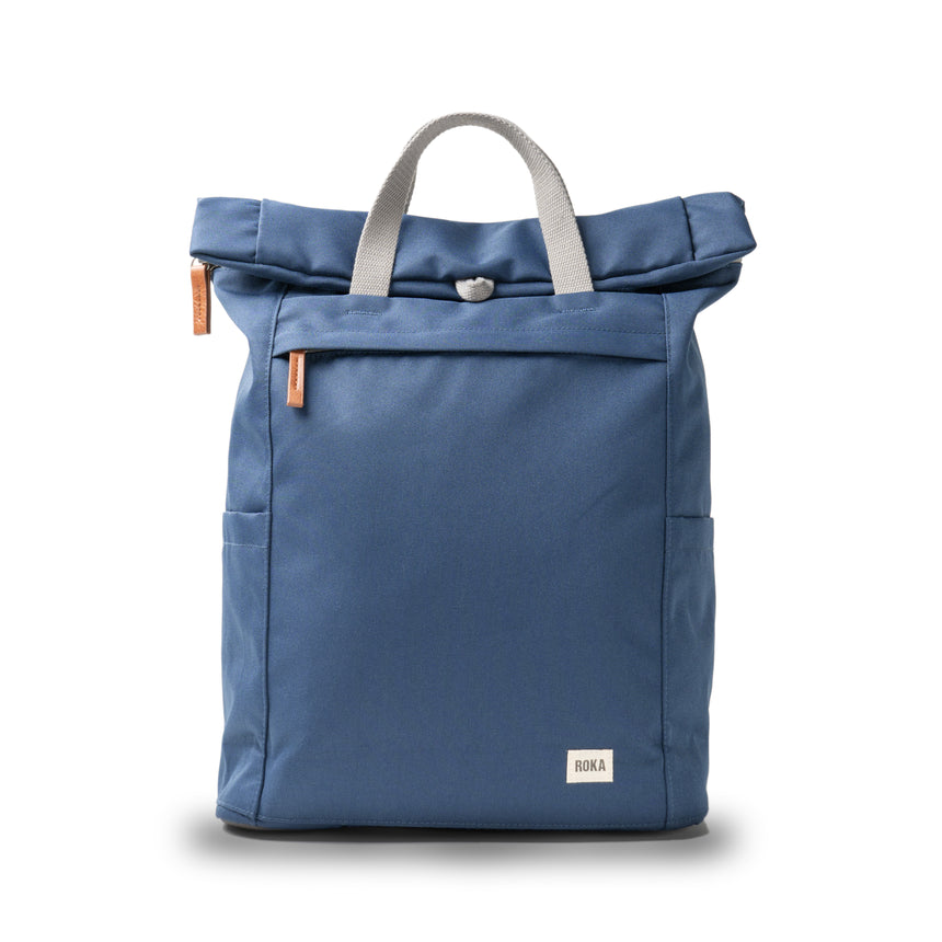 Roka London Finchley Rucksack, Pacific (Sustainable Canvas)