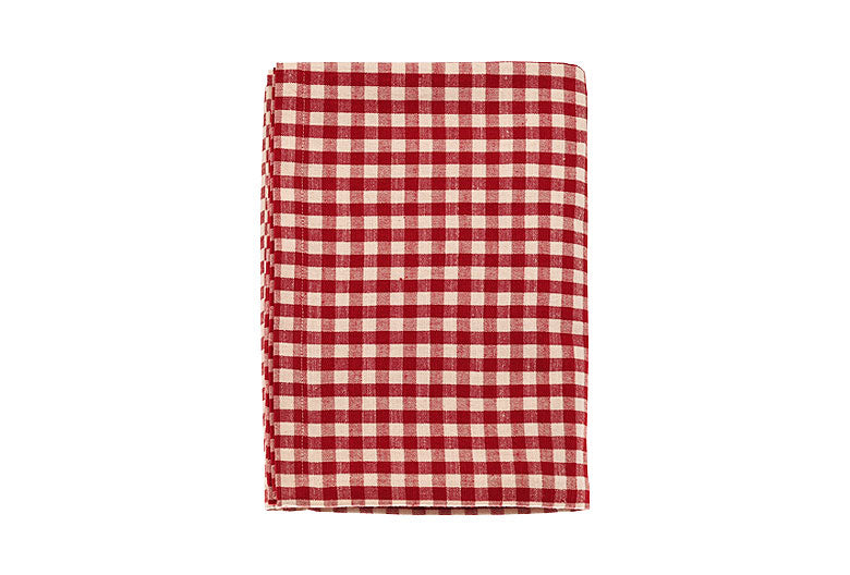 Walton & Co Gingham Cotton Tablecloth, Red