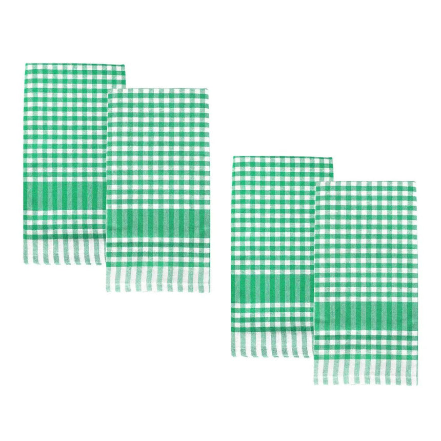 Bon Appetit Cotton Gingham Napkins, Green