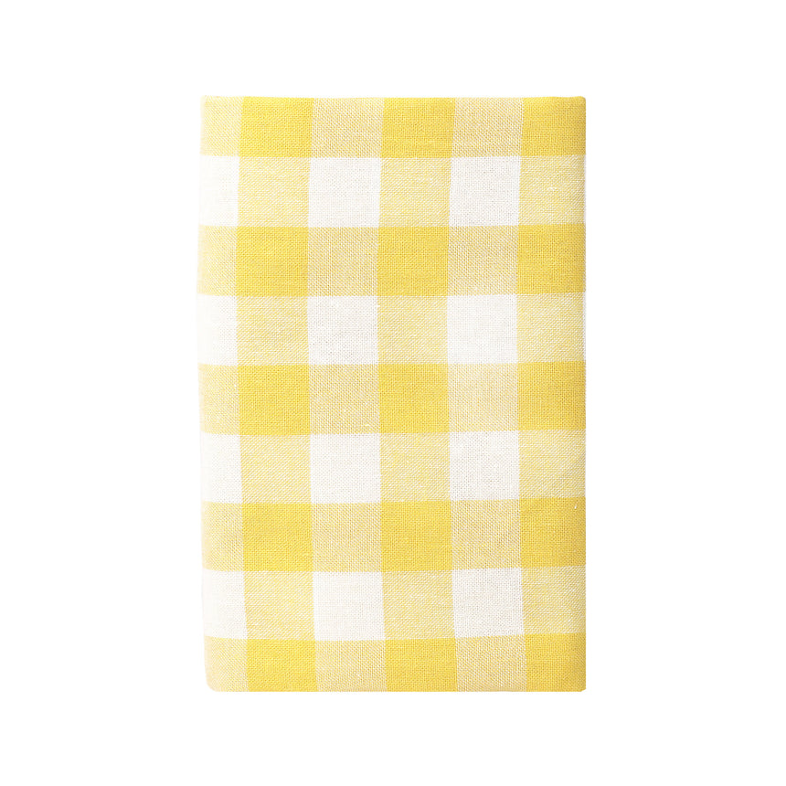 Talking Tables Bon Appetit Gingham Cotton Tablecloth,Yellow